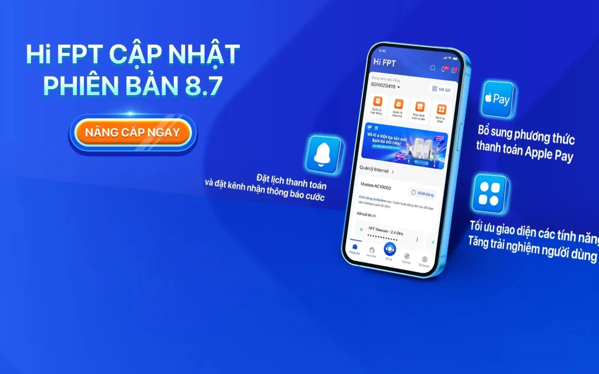 Hướng dẫn thanh toán cước qua ứng dụng Hi FPT tại FPT Đà Lạt – Lâm Đồng